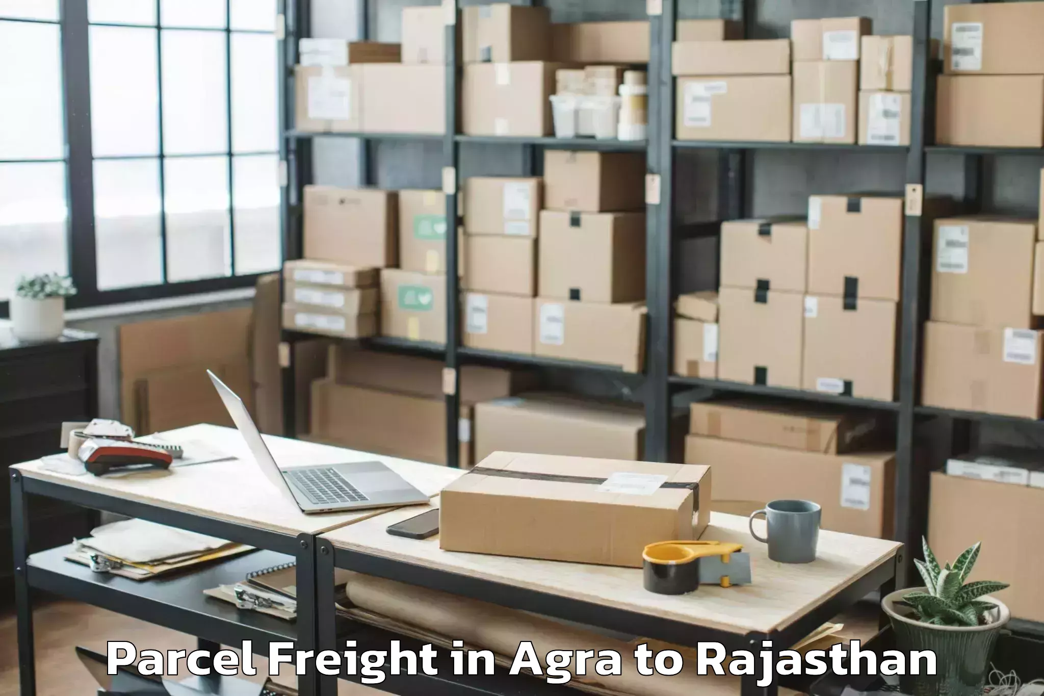 Agra to Jojawar Parcel Freight Booking